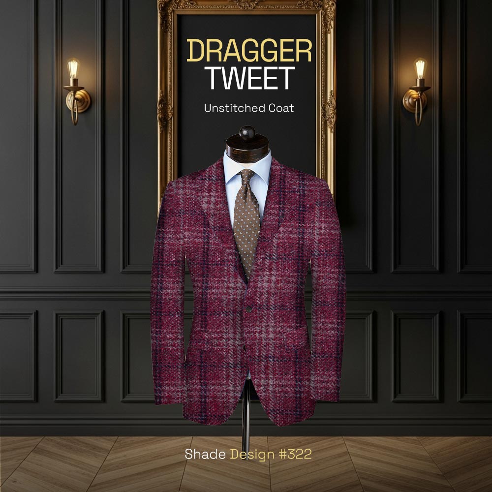 Royal Tweed Wool Unstitched Coat