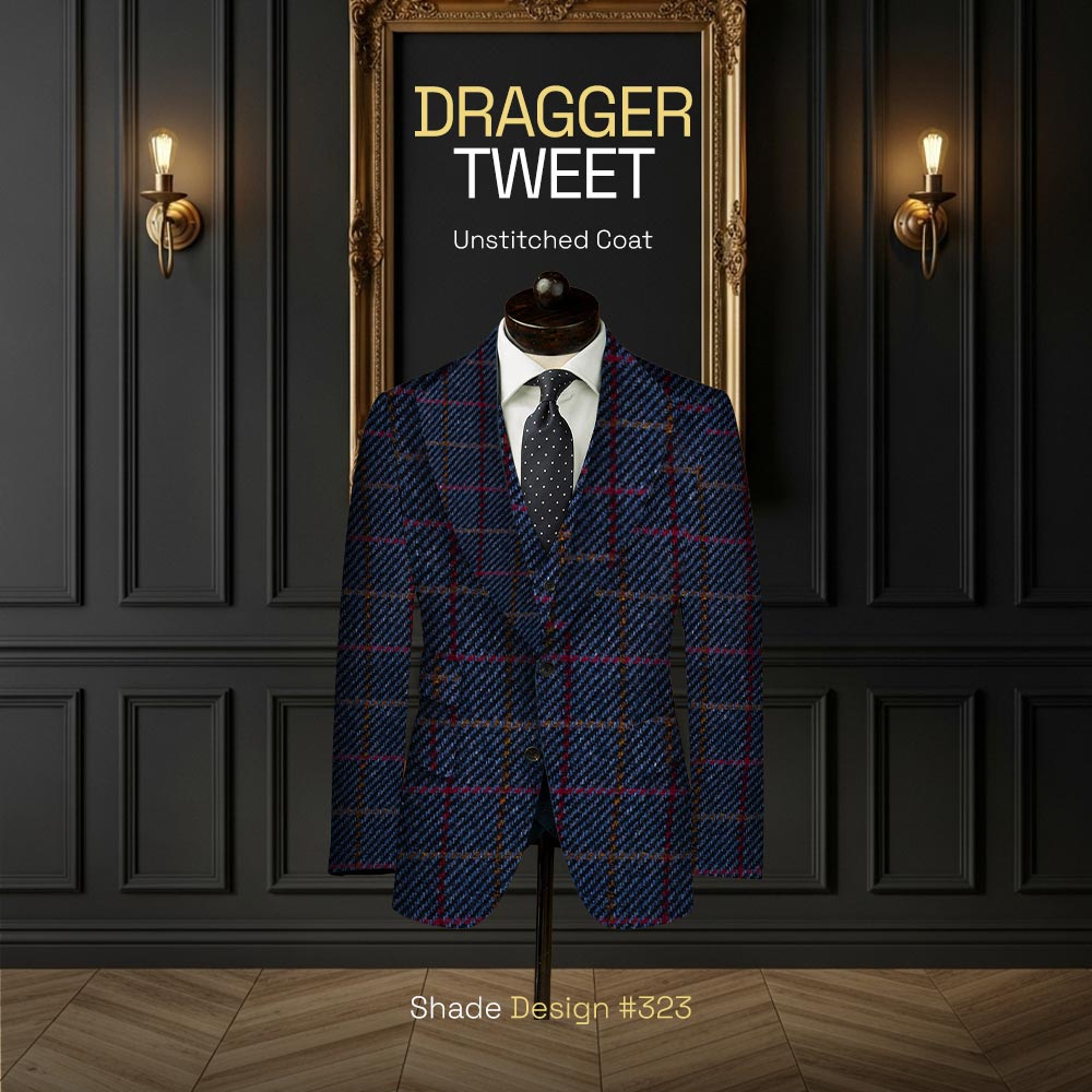 Royal Tweed Wool Unstitched Coat